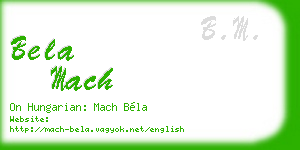 bela mach business card