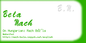 bela mach business card